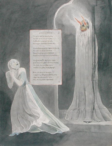 Ontwerp 31 voor A Long Story in The Poems of Thomas Gray, gepubliceerd 1797-98 door William Blake