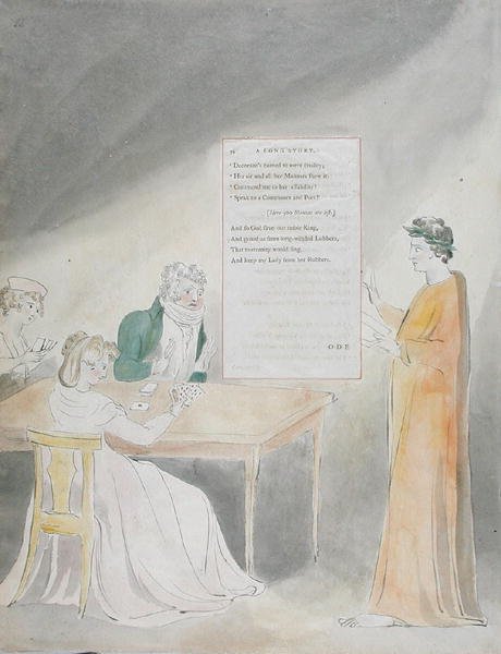 Ontwerp 34 voor A Long Story in The Poems of Thomas Gray, gepubliceerd 1797-98 door William Blake