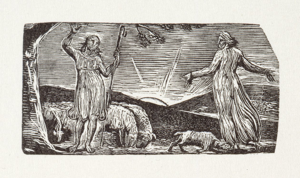 Elk schepsel, Thenot, is geboren voor zijn taak, 1821 door William Blake