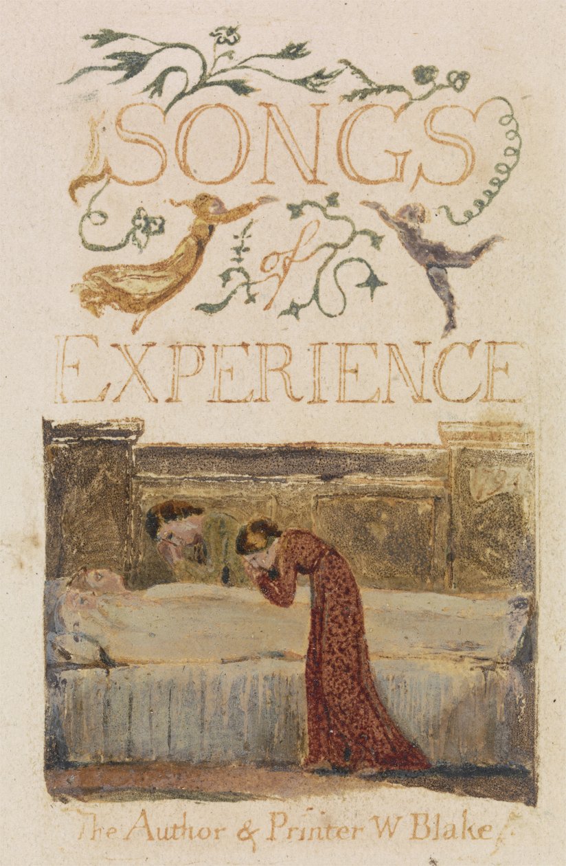 Ervaring, titelpagina, uit Songs of Experience door William Blake
