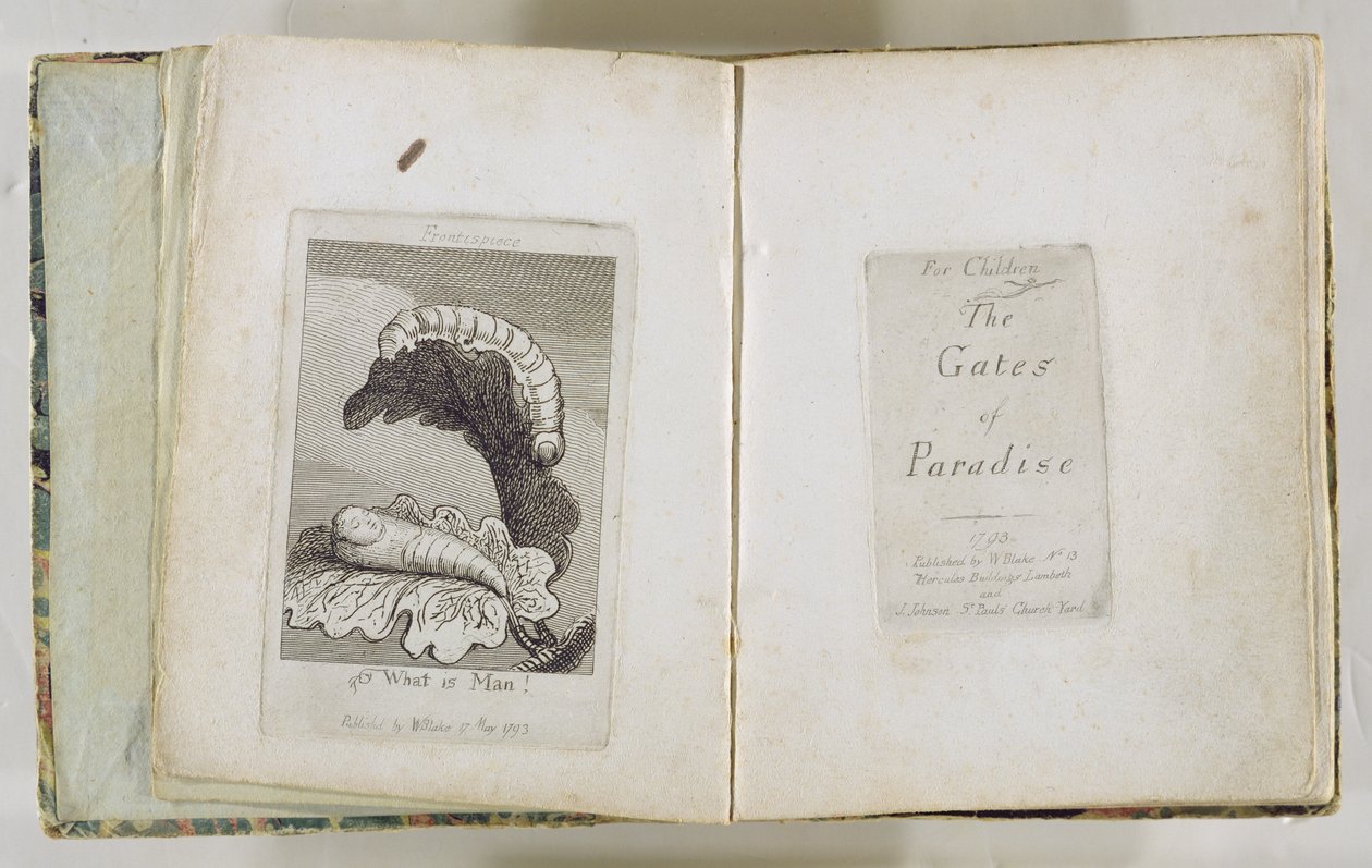 Voor Kinderen. De Poorten van het Paradijs (en Frontispice), 1793 door William Blake