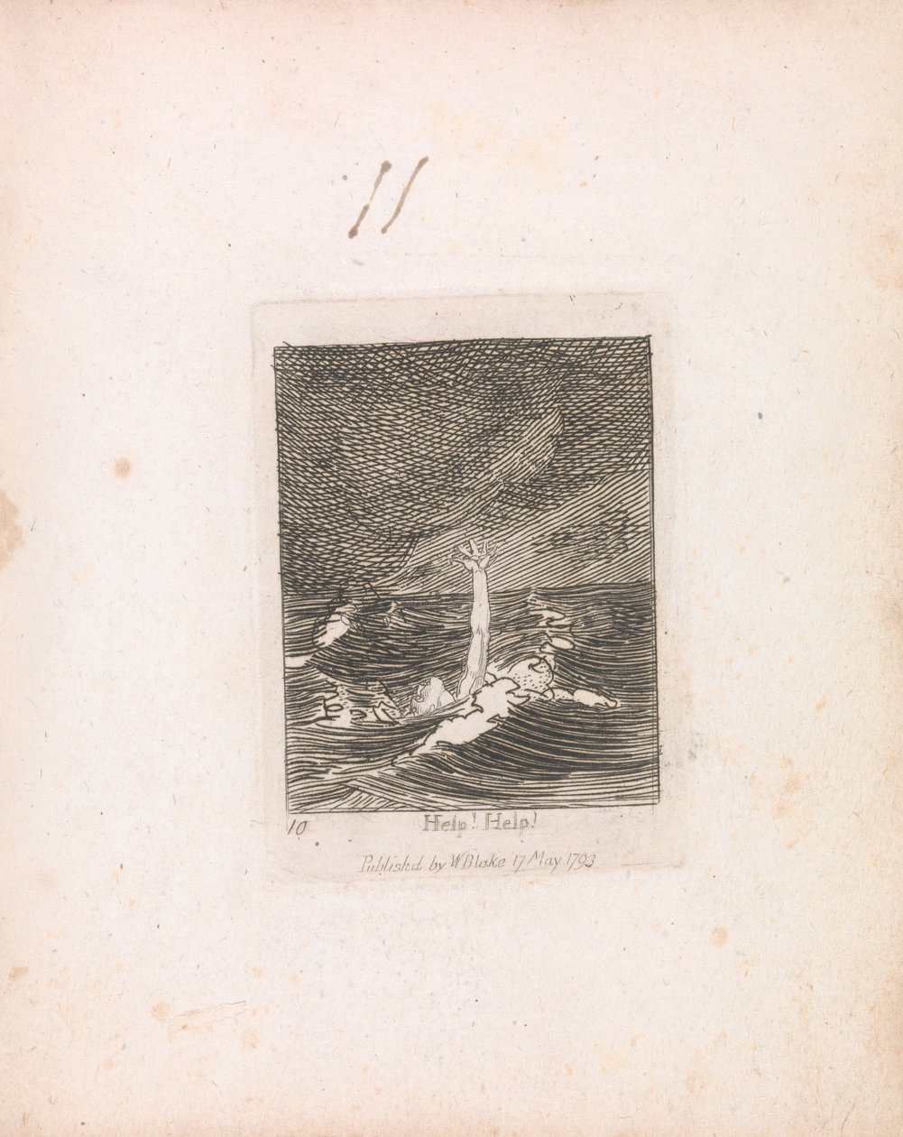 Voor Kinderen. De Poorten van het Paradijs, Plaat 12, Help! Help! door William Blake