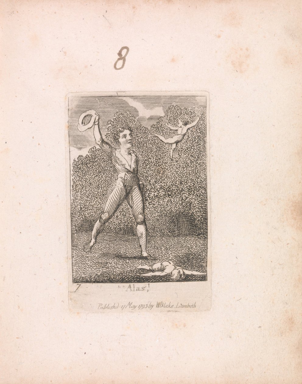 Voor Kinderen. De Poorten van het Paradijs, Plaat 9, Helaas! door William Blake