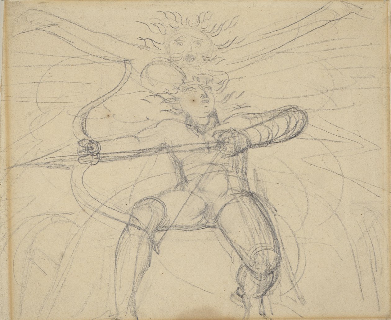 Hyperion, uit een studie voor Grays Gedichten, Pagina 46 door William Blake