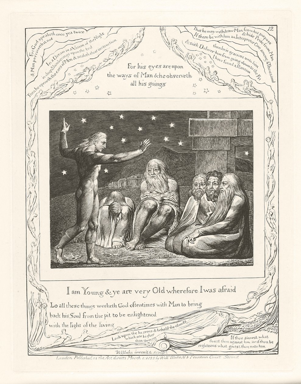 Ik ben jong en jullie zijn heel oud, daarom was ik bang, 1825 door William Blake