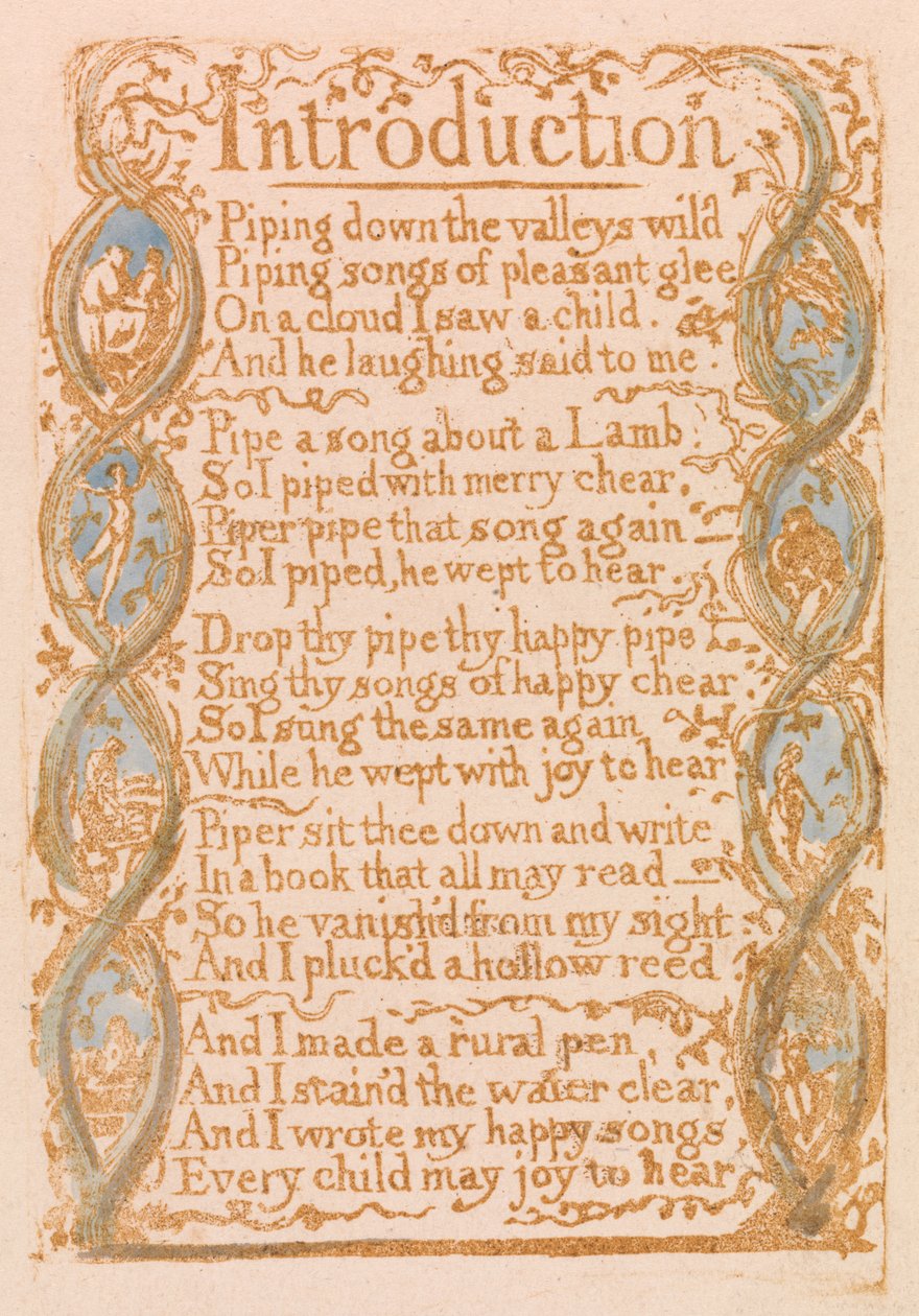 Inleiding, plaat 3 uit Songs of Innocence, 1789 door William Blake