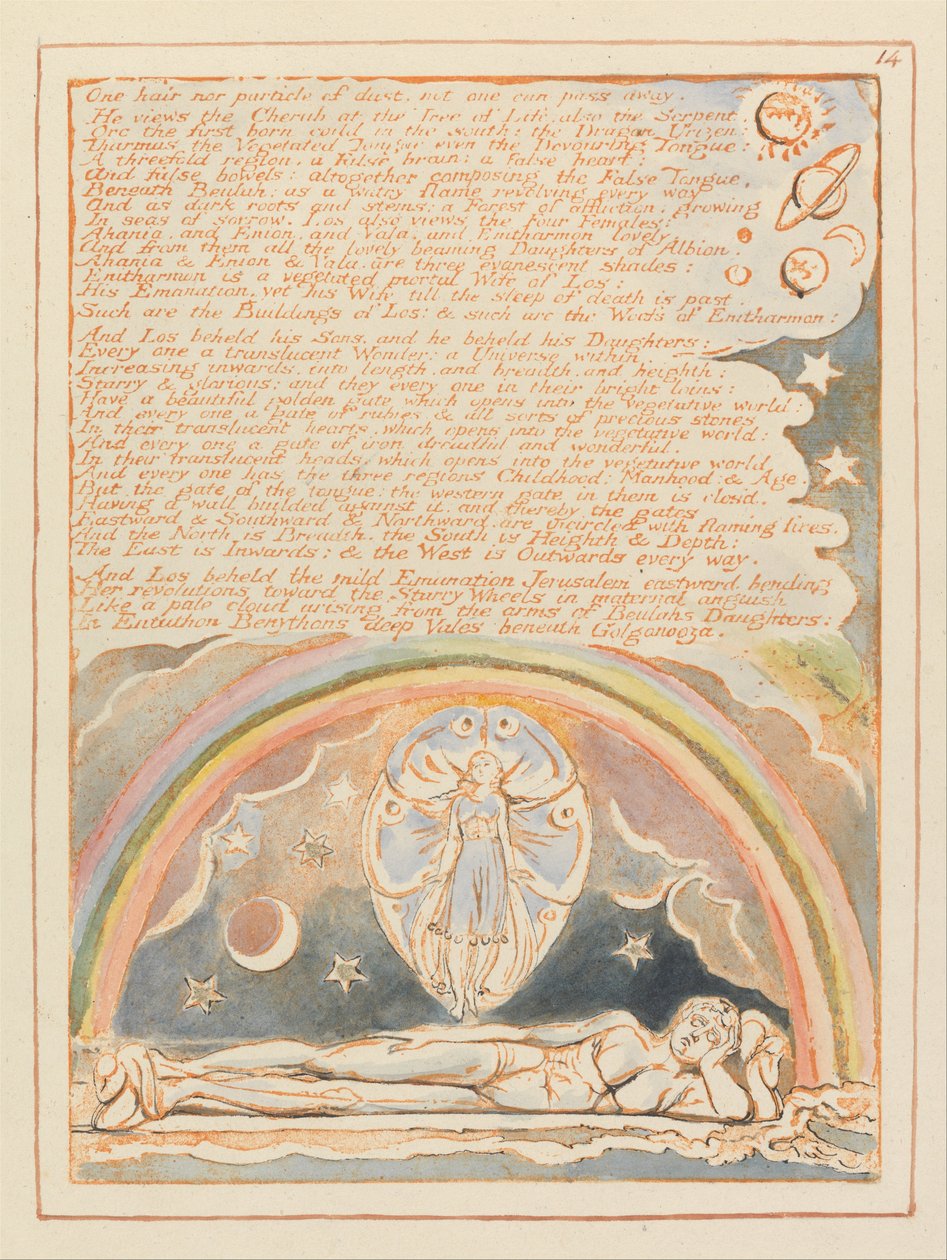 Jeruzalem, Plaat 14 door William Blake