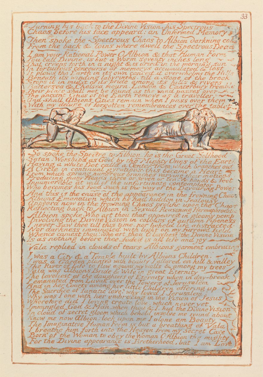 Jeruzalem, Plaat 33 door William Blake