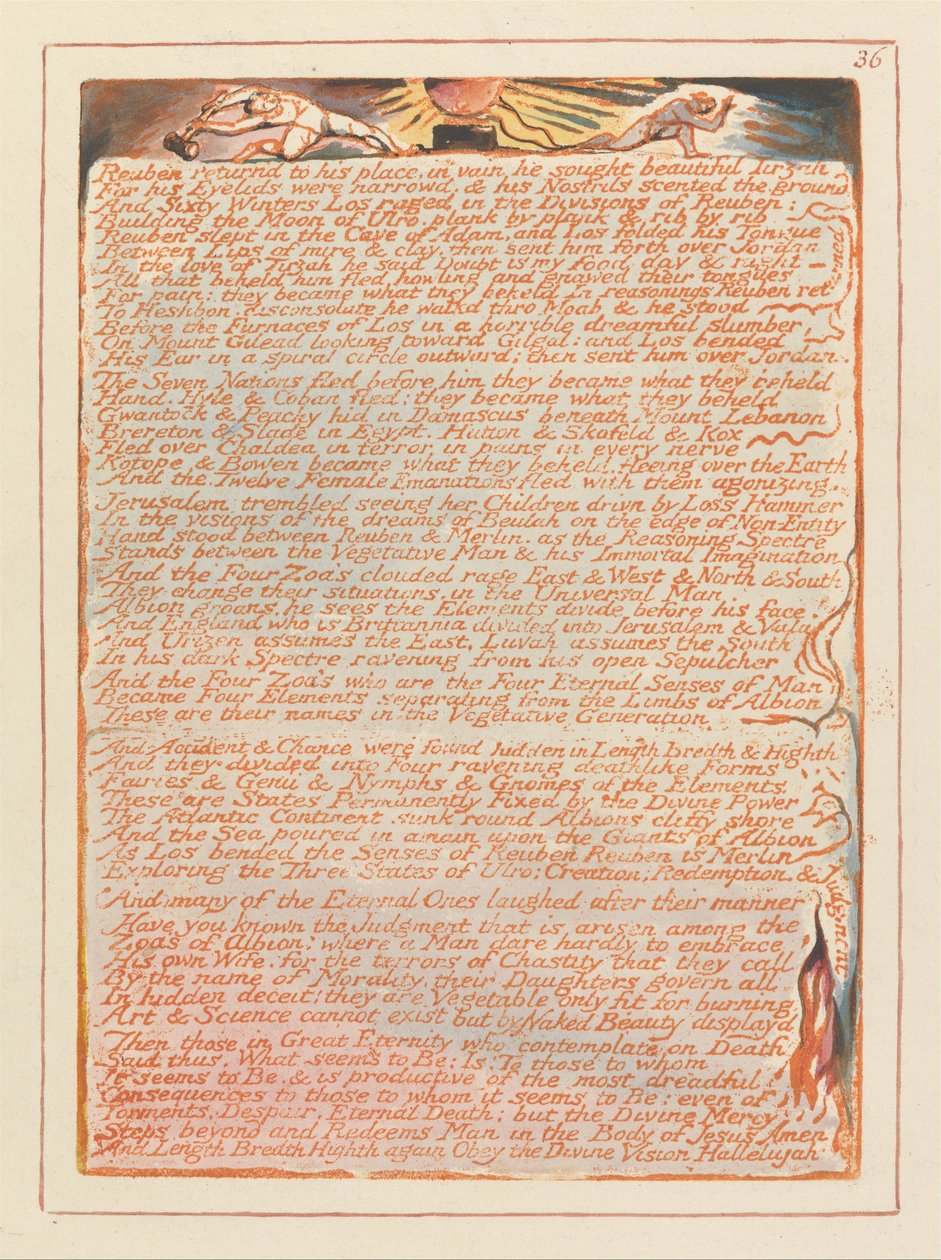 Jeruzalem, Plaat 36 door William Blake