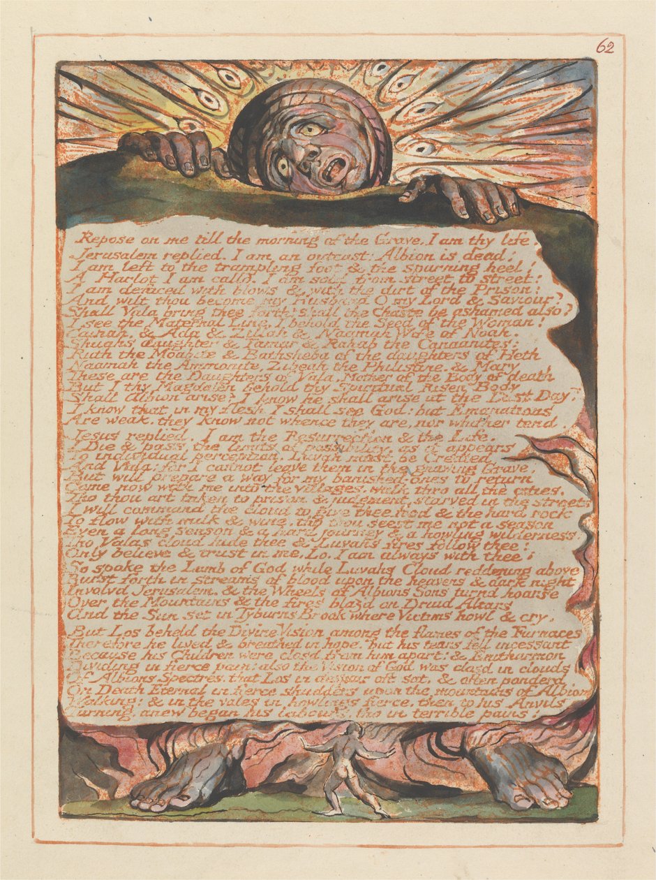 Jeruzalem, Plaat 62 door William Blake