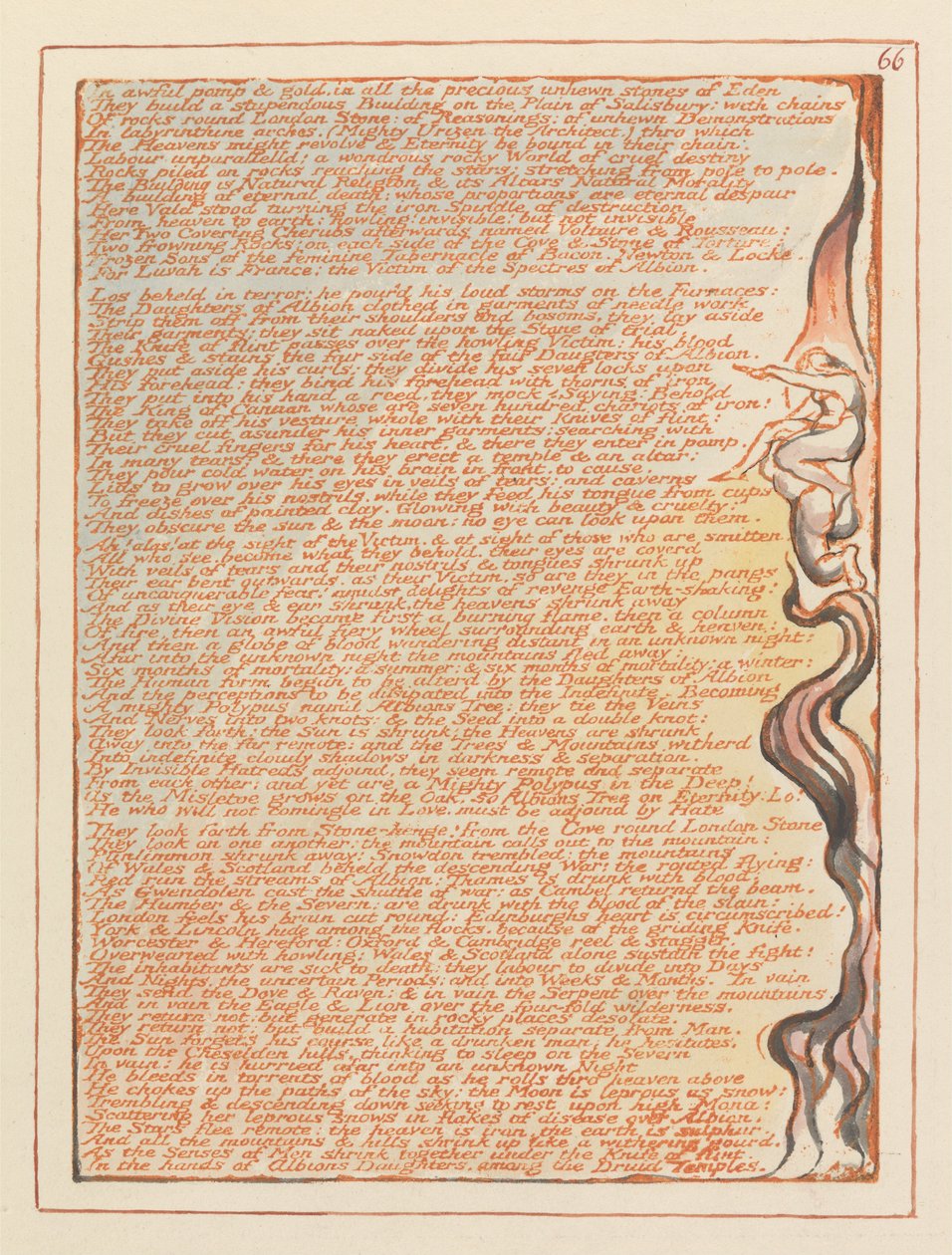 Jeruzalem, Plaat 66 door William Blake