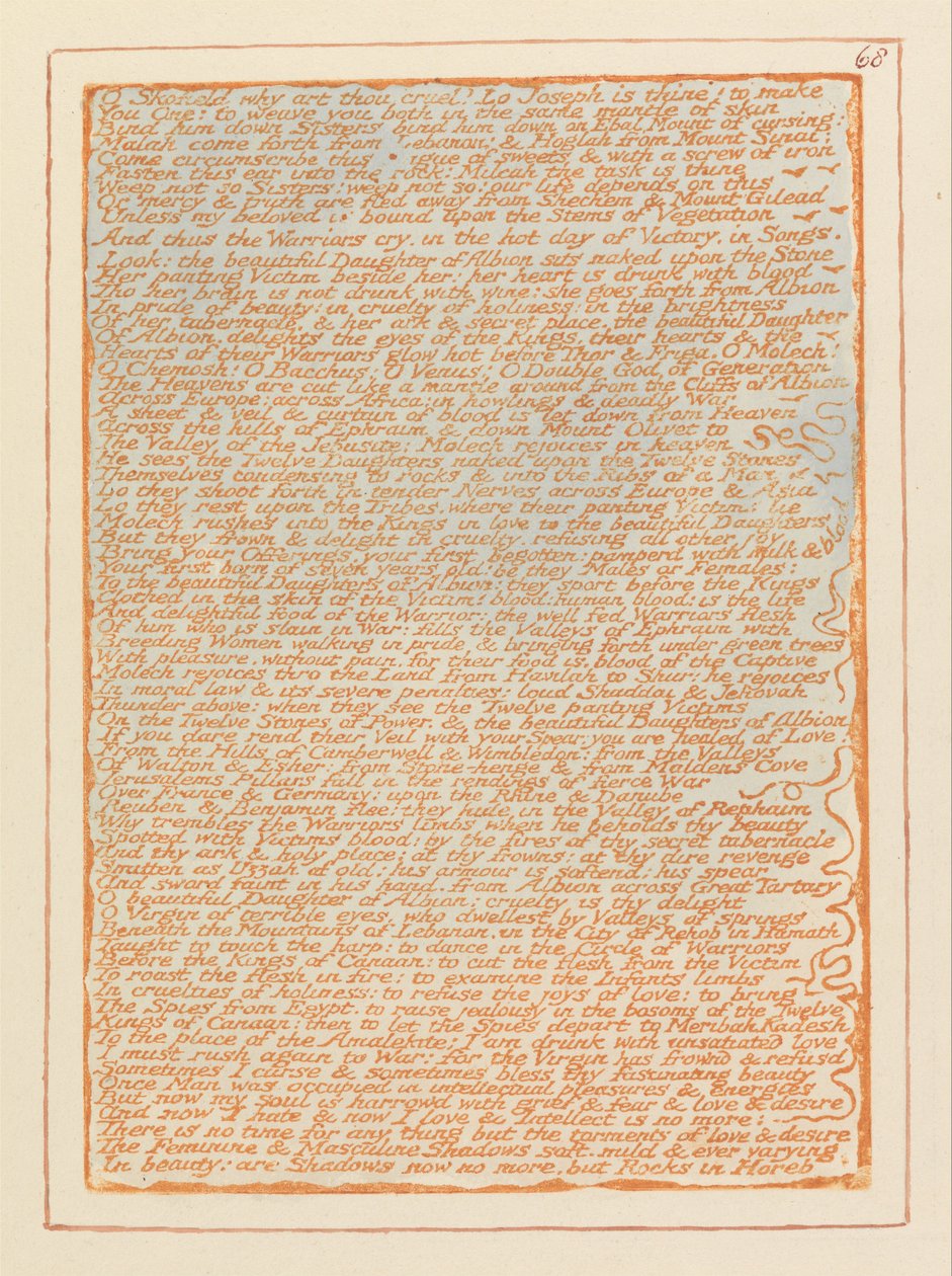 Jeruzalem, Plaat 68 door William Blake