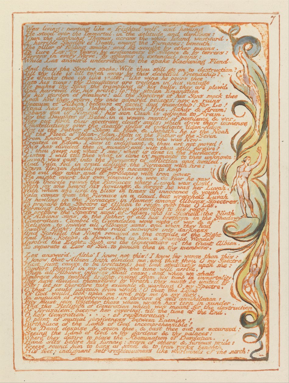 Jeruzalem, Plaat 7 door William Blake