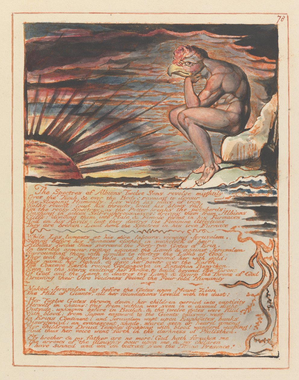 Jeruzalem, Plaat 78 door William Blake
