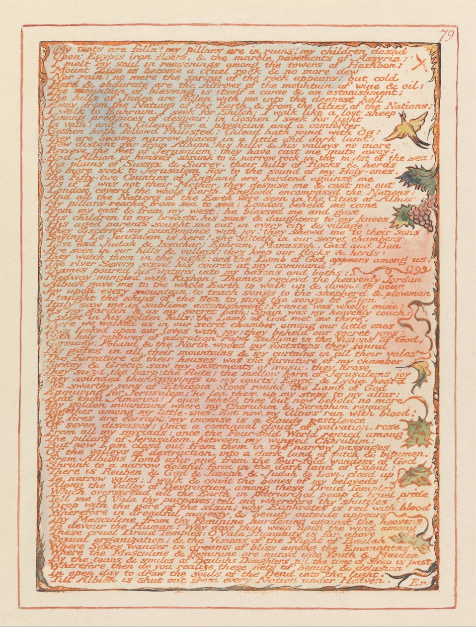 Jeruzalem, Plaat 79 door William Blake