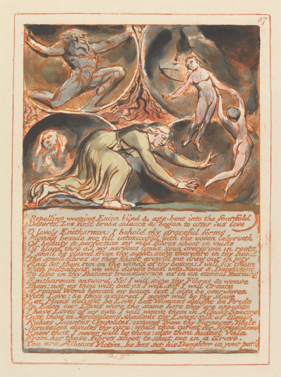 Jeruzalem, Plaat 87 door William Blake