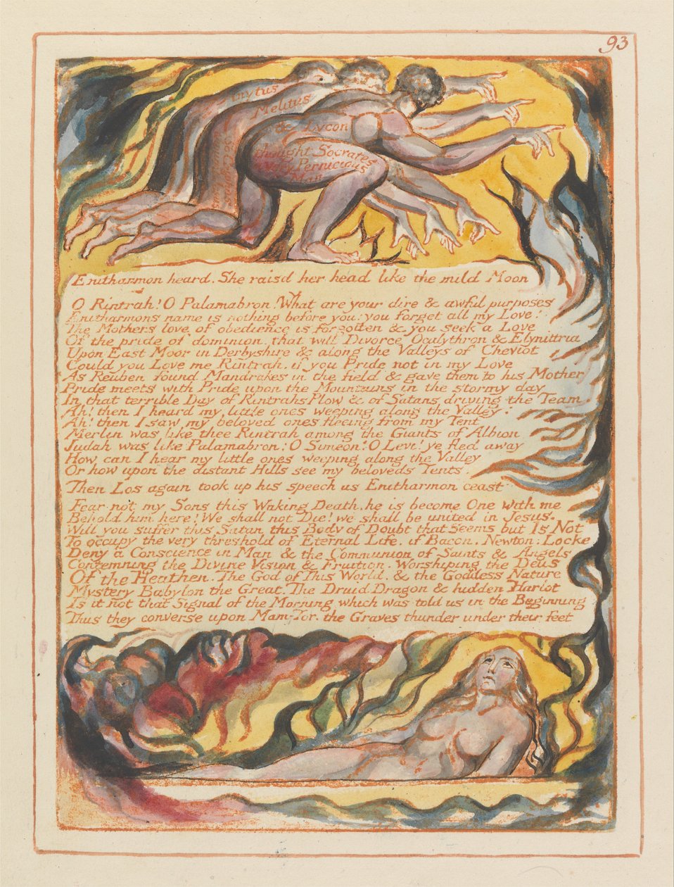 Jeruzalem, Plaat 93 door William Blake