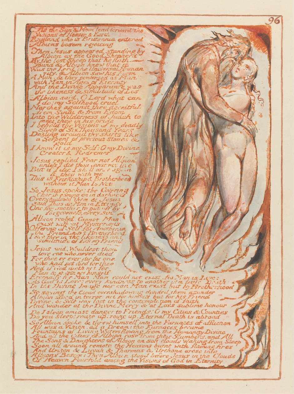 Jeruzalem, Plaat 96 door William Blake