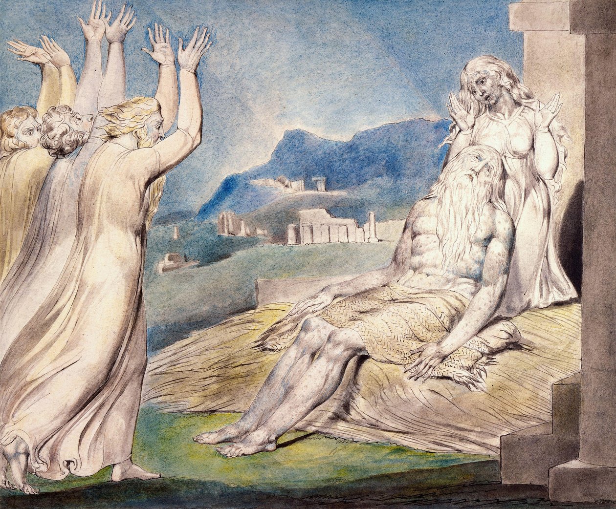 Jobs troosters door William Blake