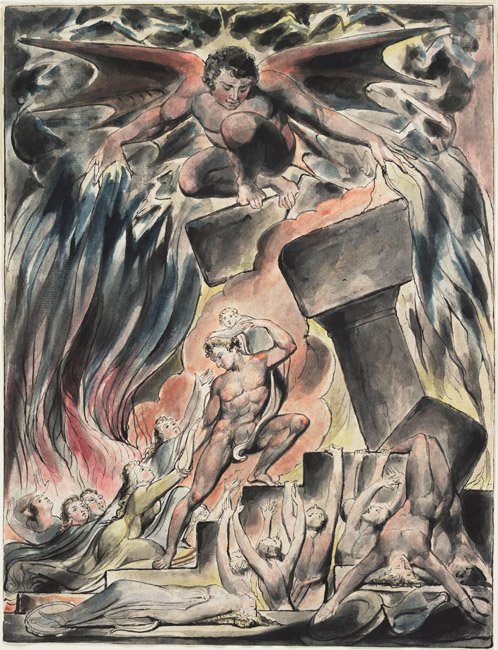 Jobs kwade dromen door William Blake