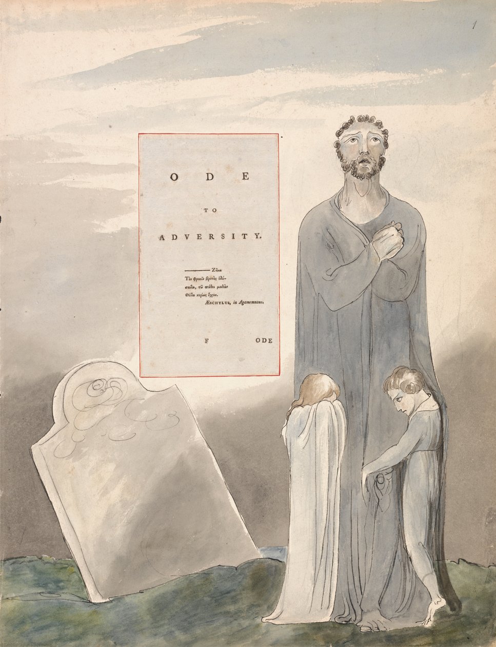 Ode aan tegenspoed, ontwerp 35 uit The Poems of Thomas Gray door William Blake