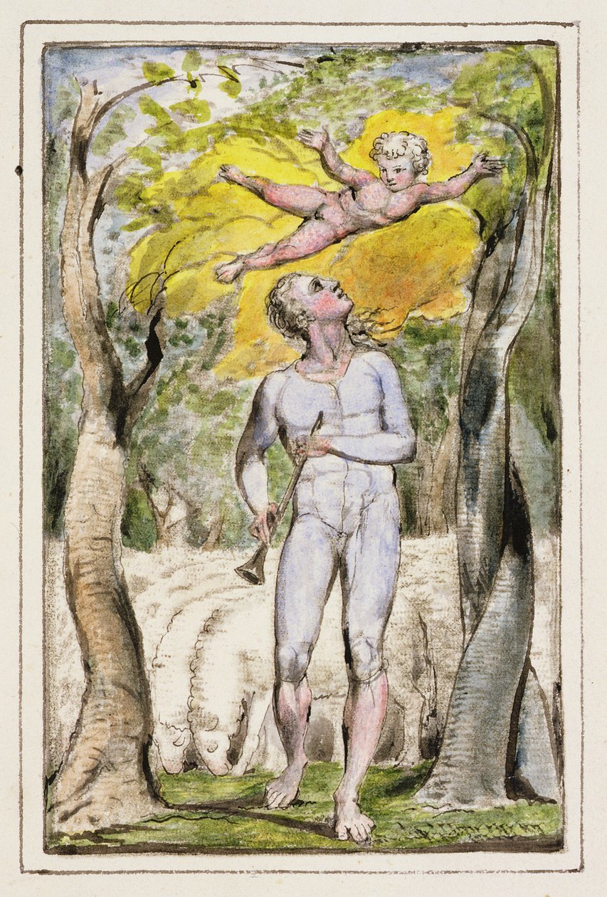 Frontispice voor Songs of Innocence: plaat 1 uit Songs of Innocence and of Experience (kopie R) ca. 1802-08 door William Blake