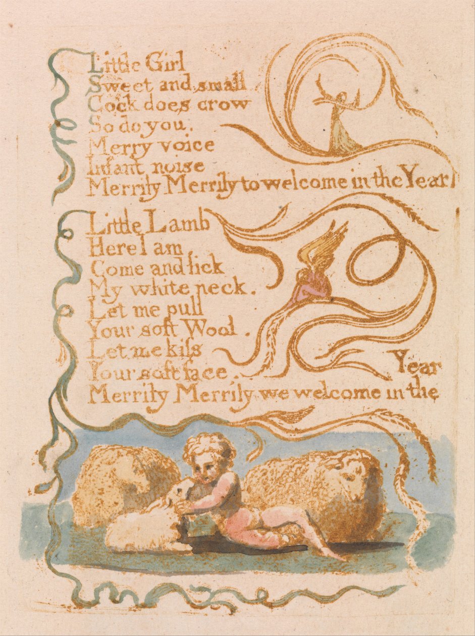 Liederen van Onschuld, Plaat 26, Lente (Bentley 23) door William Blake