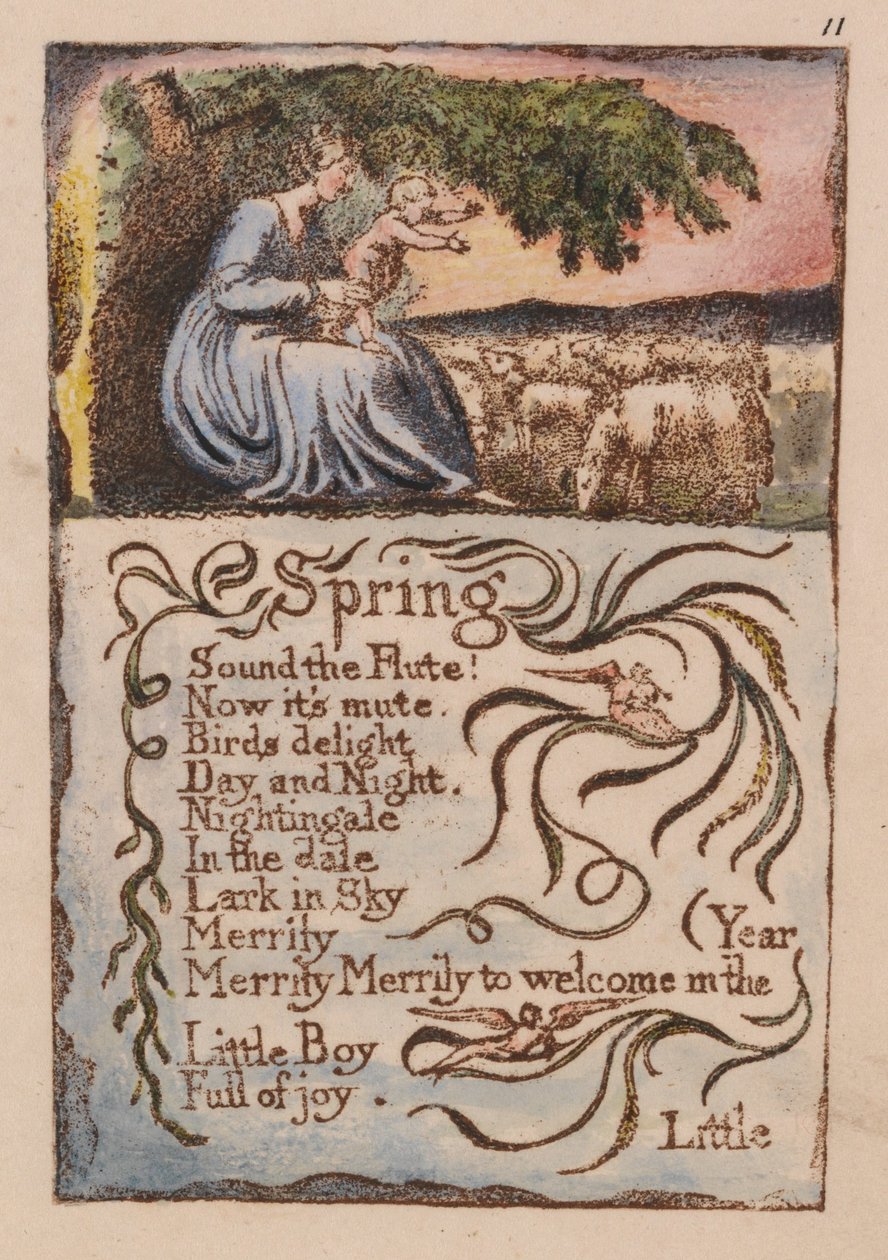 Liederen van onschuld en ervaring, plaat 11 door William Blake