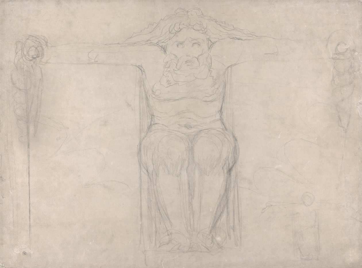 Studie voor een vernietigende godheid door William Blake