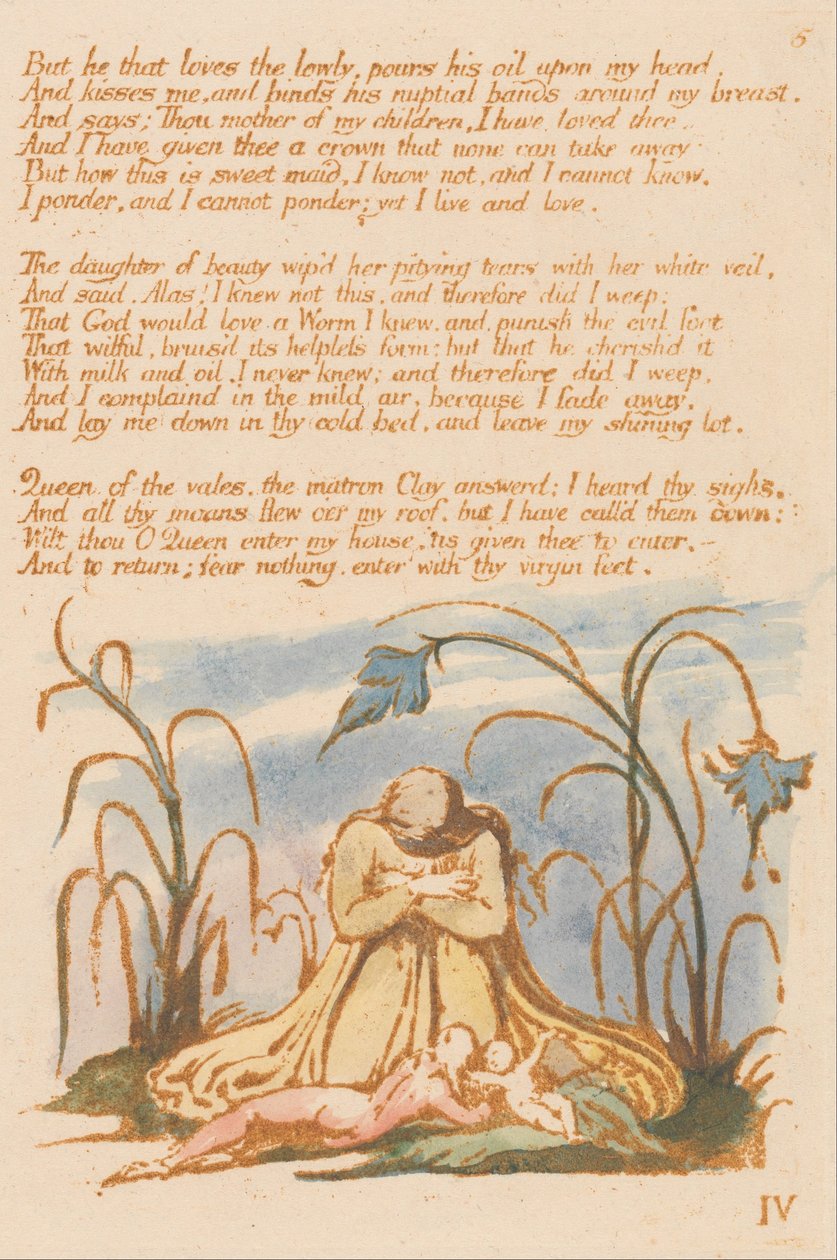 Het boek van Thel, Plaat 7 door William Blake
