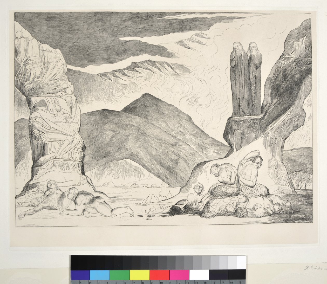 De Cirkel van de Vervalsers: Dante en Virgil Bedekken hun Neus vanwege de Stank, Inferno, Canto XXIX, illustratie voor de 