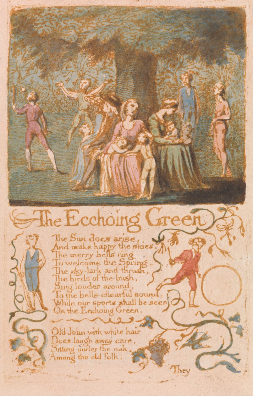 Het echoënde groen, plaat 10 uit Songs of Innocence, 1789 door William Blake