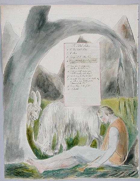 De Fatale Zusters, ontwerp 66 uit De Gedichten van Thomas Gray, 1797-98 door William Blake