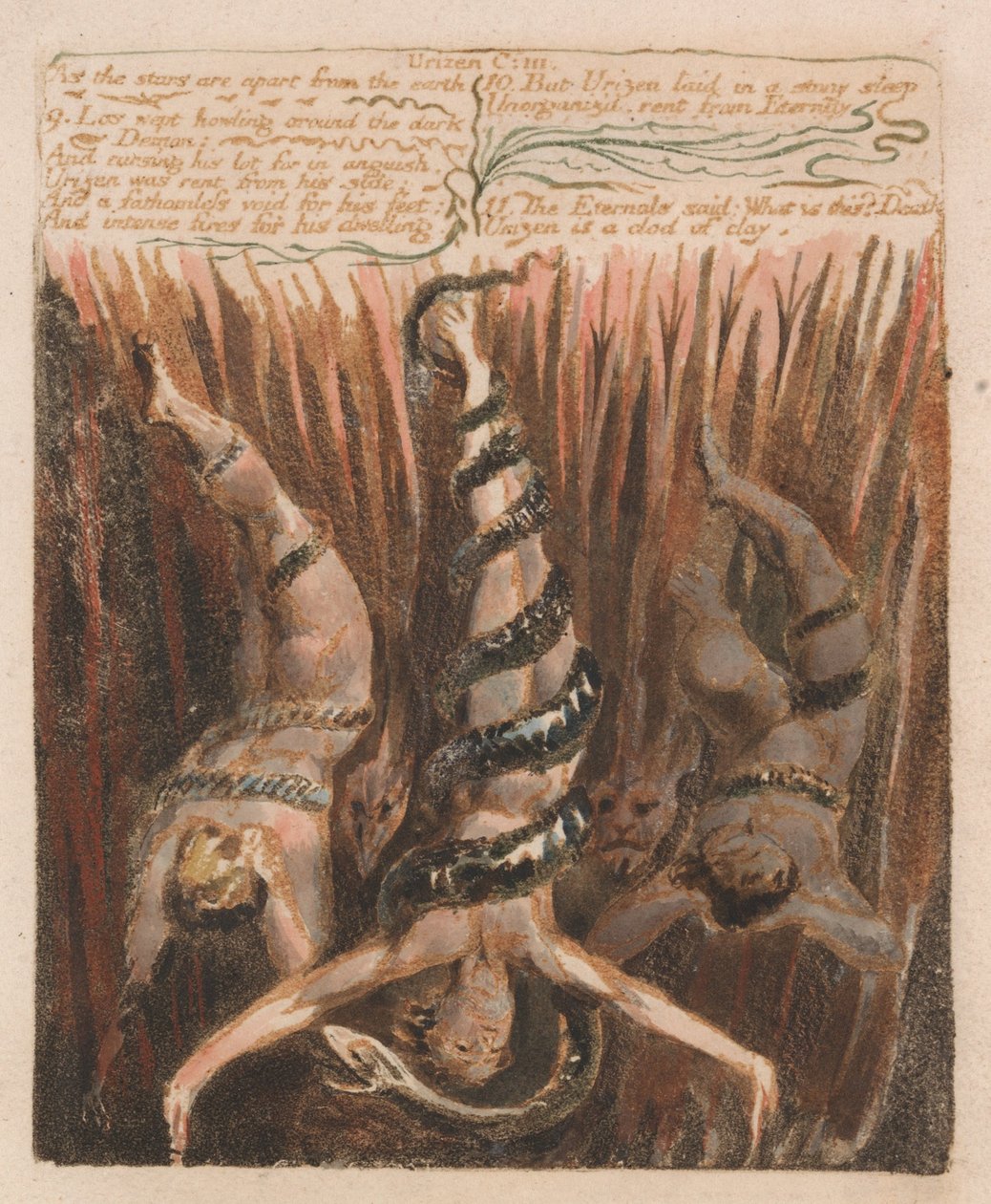 Het Eerste Boek van Urizen, Plaat 9 door William Blake