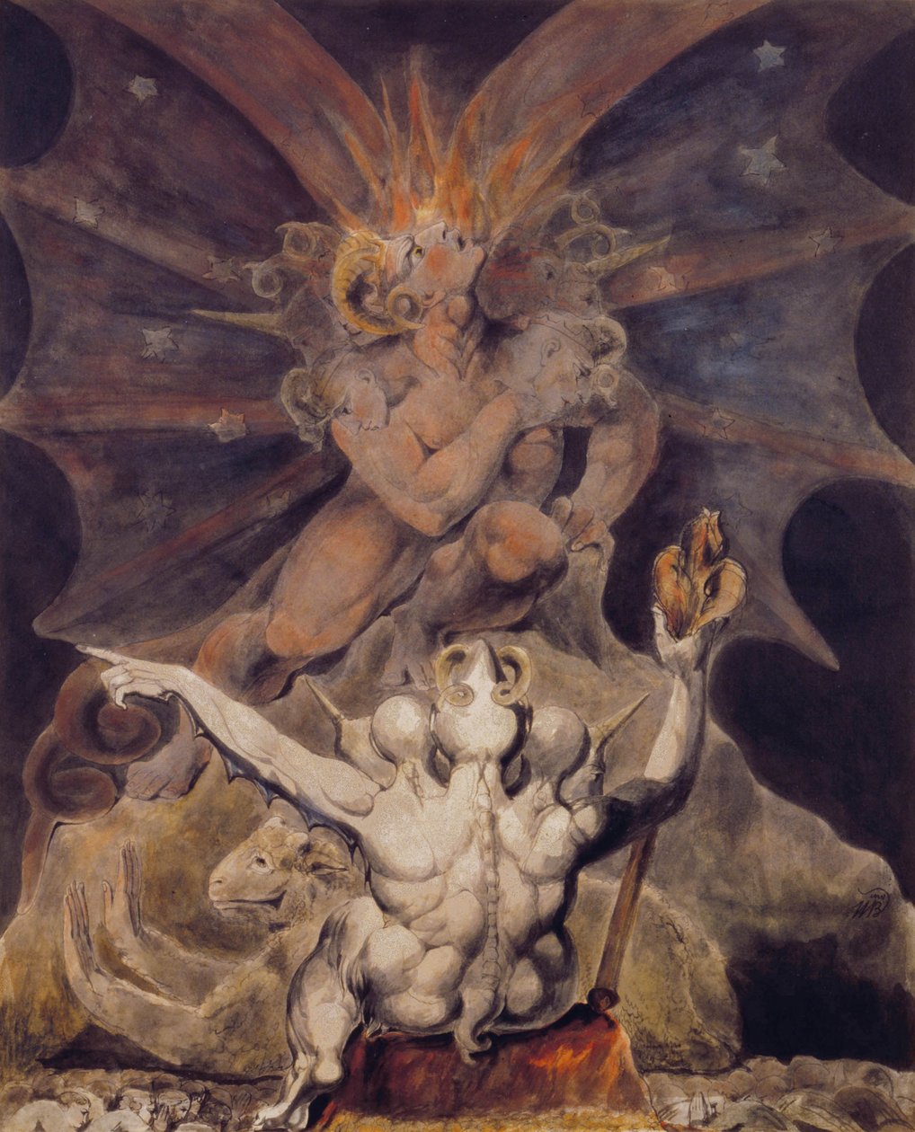 Het getal van het beest is 666 door William Blake