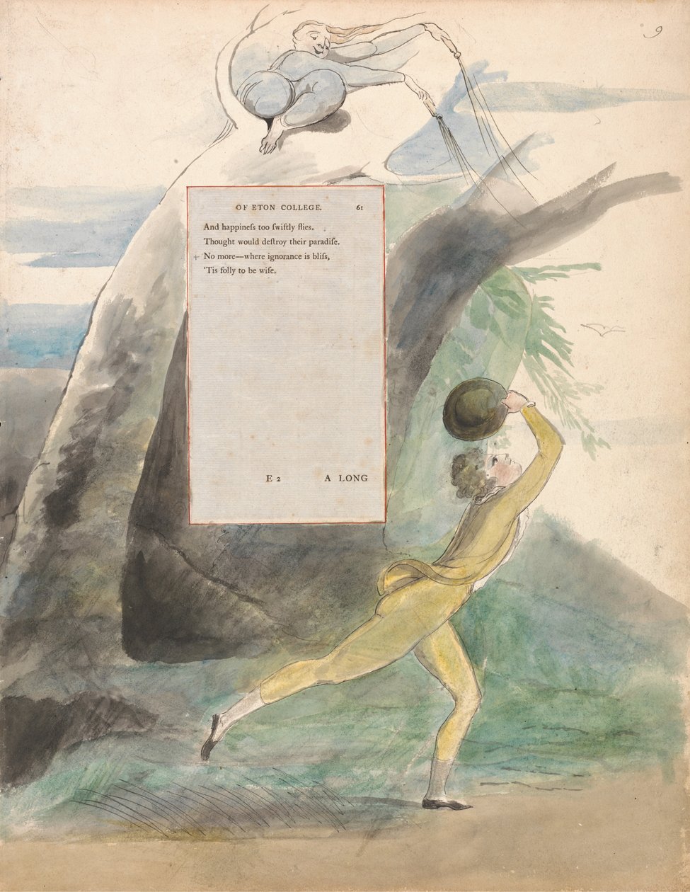De gedichten van Thomas Gray, ontwerp 21, Ode op een verre aanblik van Eton College door William Blake