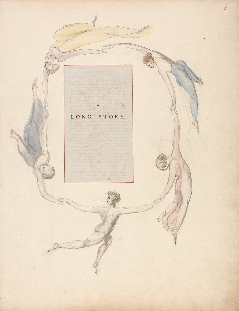 De gedichten van Thomas Gray, ontwerp 23, Een lang verhaal door William Blake