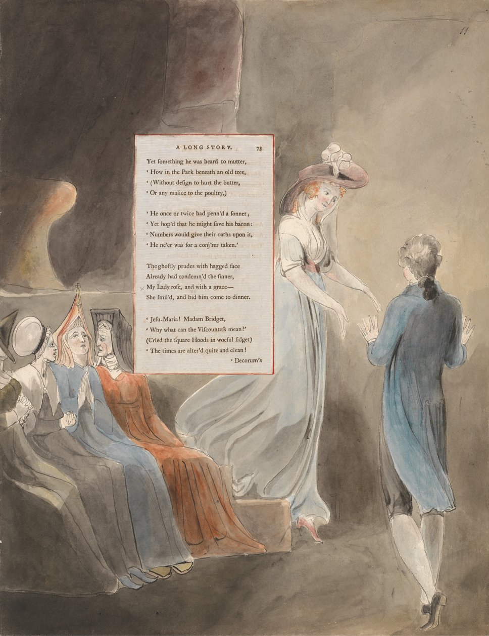 De Gedichten van Thomas Gray, Ontwerp 33, Een Lang Verhaal door William Blake