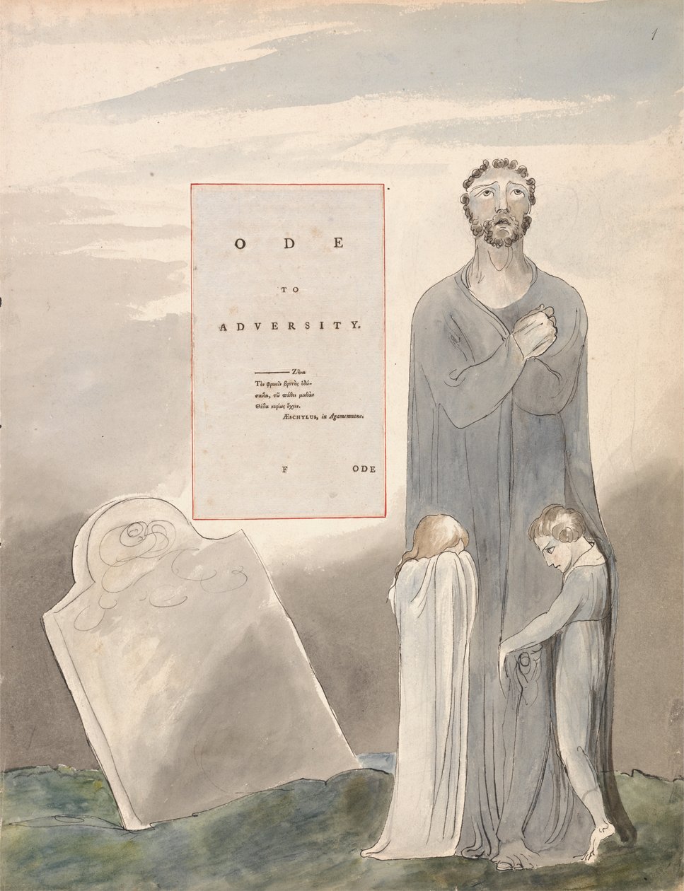 De Gedichten van Thomas Gray, Ontwerp 35, Ode aan Tegenspoed door William Blake