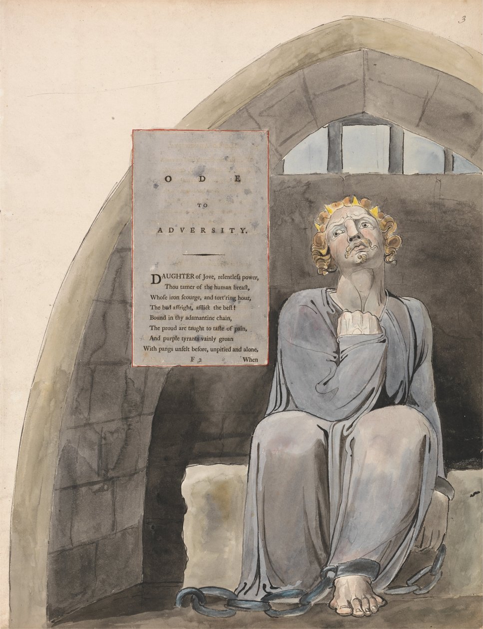 De Gedichten van Thomas Gray, Ontwerp 37, Ode aan Tegenspoed door William Blake