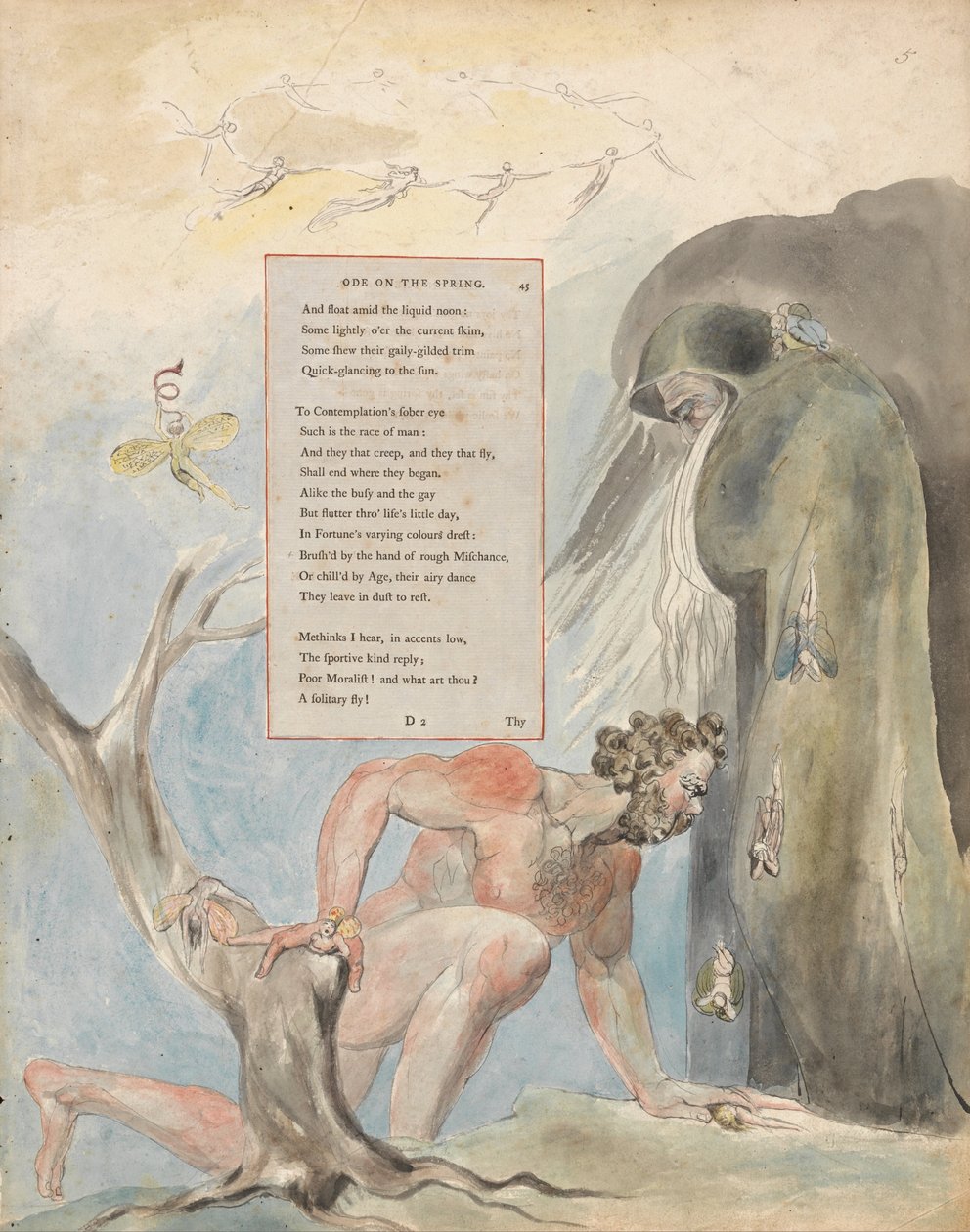 De Gedichten van Thomas Gray, Ontwerp 5, Ode op de Lente door William Blake