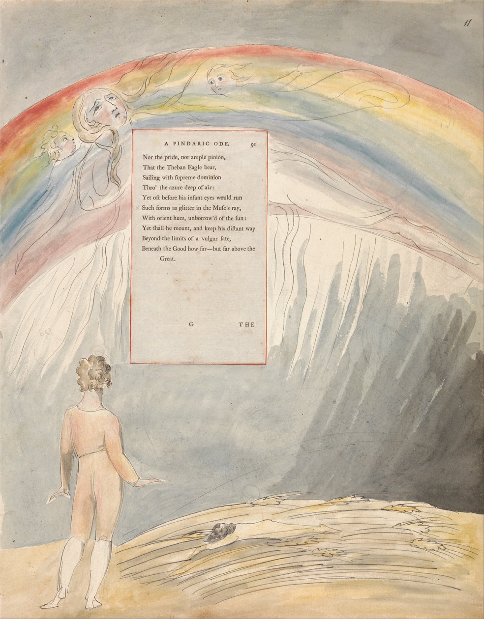 De Gedichten van Thomas Gray, Ontwerp 51, De Voortgang van Poëzie door William Blake