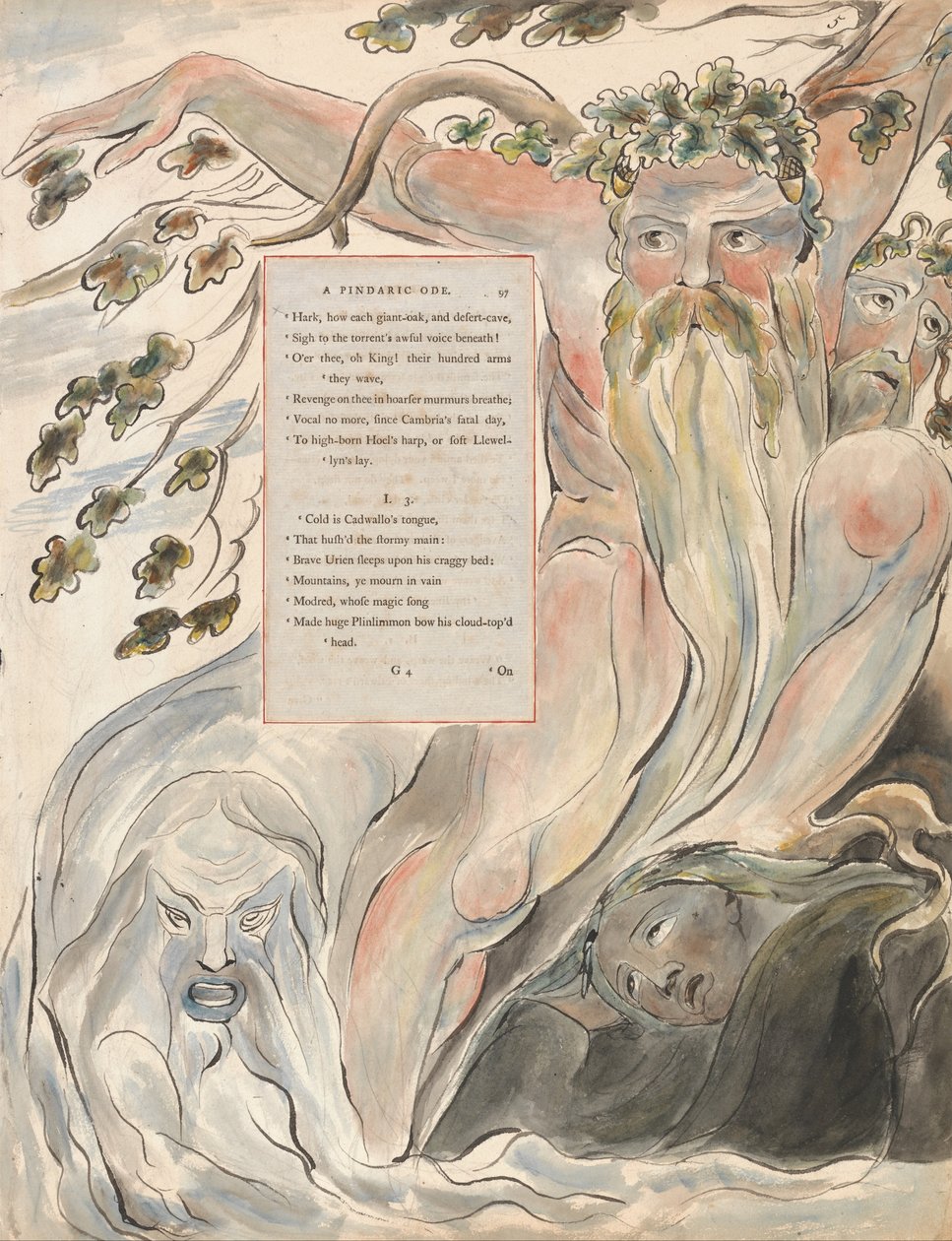 De Gedichten van Thomas Gray, Ontwerp 57, De Bard door William Blake