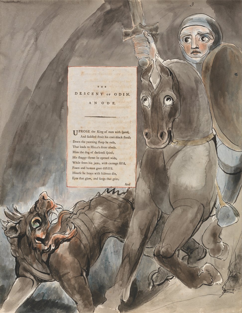 De Gedichten van Thomas Gray, Ontwerp 79, De Afdaling van Odin door William Blake