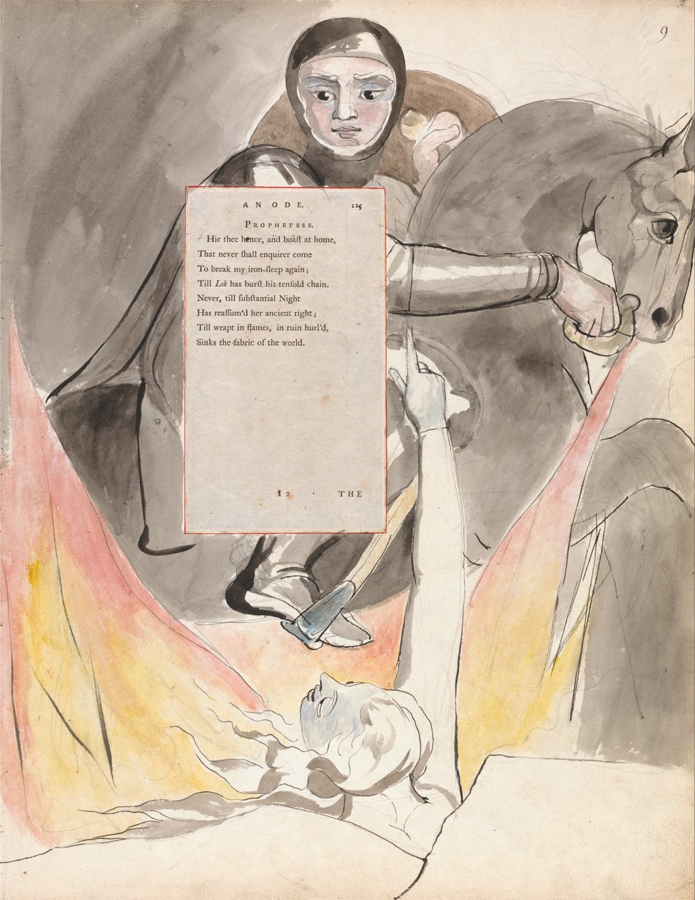 De Gedichten van Thomas Gray, Ontwerp 85, De Afdaling van Odin door William Blake