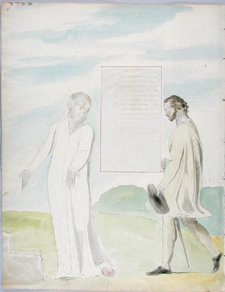 De triomfen van Owen, ontwerp 92 uit The Poems of Thomas Gray, 1797-98 door William Blake