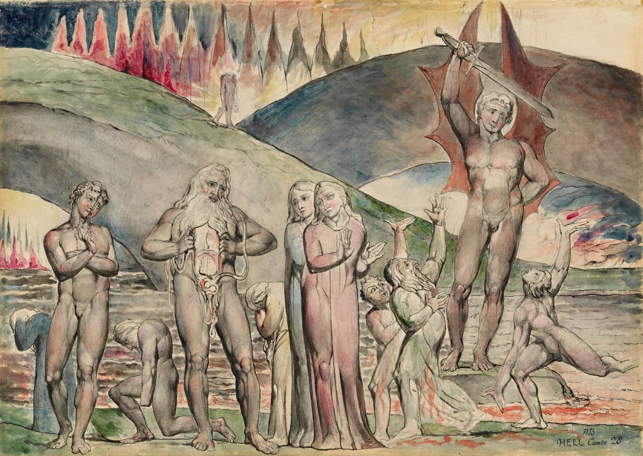 De Schismatieken en Zaaiers van Tweedracht - Mahomet door William Blake