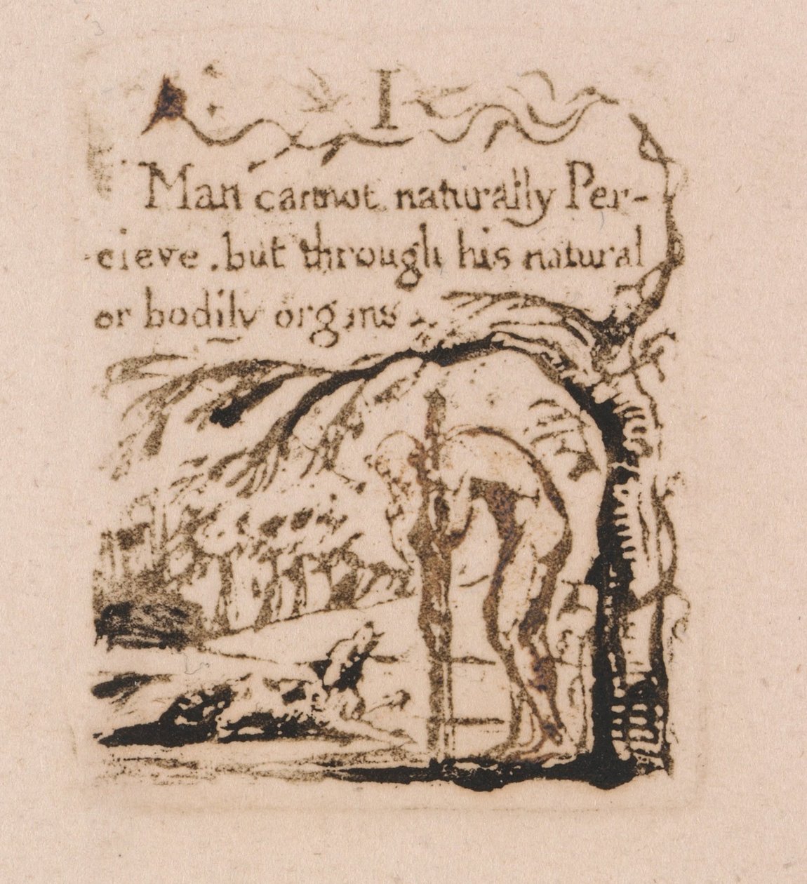 Er Is Geen Natuurlijke Religie, Plaat 3, I De Mens kan niet van Nature... (Bentley a4) door William Blake