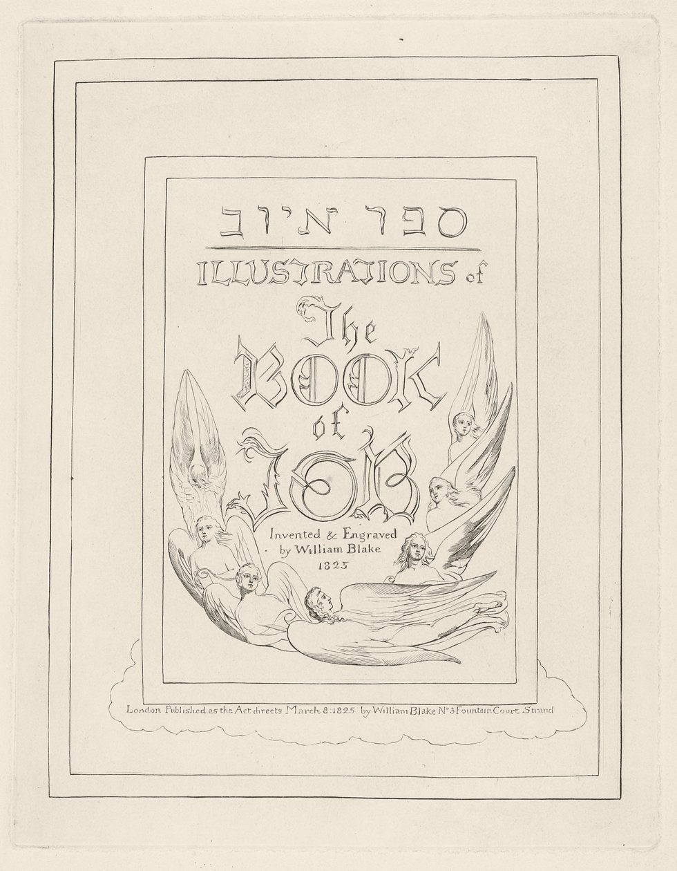 Titelpagina van Illustraties van het Boek Job, 1825 door William Blake