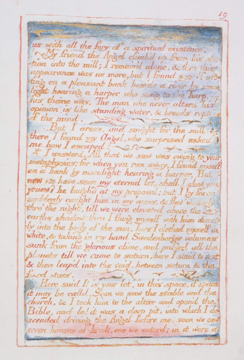 Ons met al de woede van een spiritueel bestaan..., tekst uit The Marriage of Heaven and Hell, ca. 1790-3 door William Blake